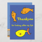 あなたは私の魚のカードを預かってくれてありがとう サンキューカード (正面/裏面)