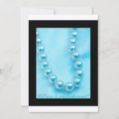 あなたは私の黒いあずまやの中の花嫁の付き添いの青い真珠になるでしょうか 招待状 (正面)