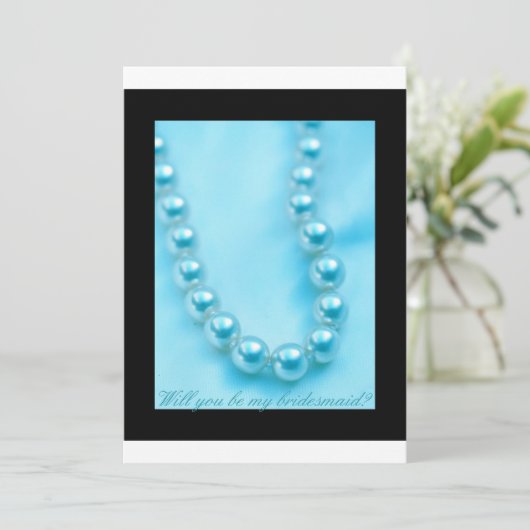 あなたは私の黒いあずまやの中の花嫁の付き添いの青い真珠になるでしょうか 招待状 (スタンド正面)