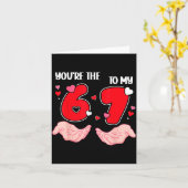 あなたは私の７に対する６ バレンタインデー６７ミーム６ ７バレンタイン カード (黄色い花)