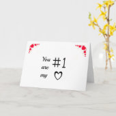 あなたは私の****ハート/愛のクリスマス カード (黄色い花)