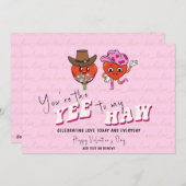 あなたは私の「ヨーイー」私の「ホー」カントリーカウガールウェスタン シーズンカード (正面/裏面)