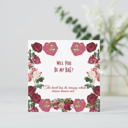 あなたは私のBAEのバラ素朴ヴィンテージバレンタイン (スタンド正面)