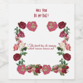 あなたは私のBAEのバラ素朴ヴィンテージバレンタイン ワインラベル (シングルラベル)