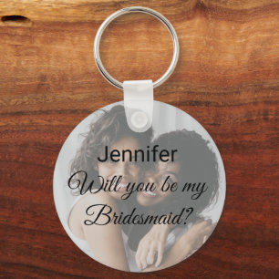 あなたは私のbridesmaid写真ボタンKeychain キーホルダー