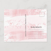 あなたは私のbridesmaid赤面と金ゴールド水色になる インビテーションポストカード (裏面)