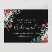 あなたは私のbridesmanカードボヘミアン黒いバラ ポストカード (正面)