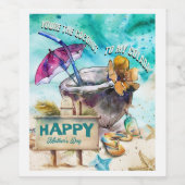 あなたは私のcoladaにココナッツ：ハッピーマザーの日 ワインラベル (シングルラベル)