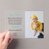 あなたは私のgodmother提案写真バプテスマ アクリル招待状 (インサイチュ (ポータブル))