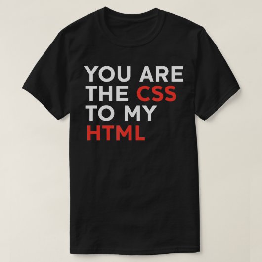 あなたは私のHTMLにCSSである Tシャツ (デザイン正面)