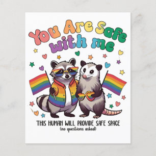 あなたは私のLGBTアライグマ動物と一緒に安全である チラシ