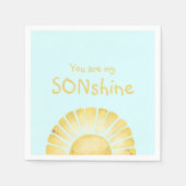 あなたは私のSonshine赤ちゃんシャワー スタンダードカクテルナプキン (正面)