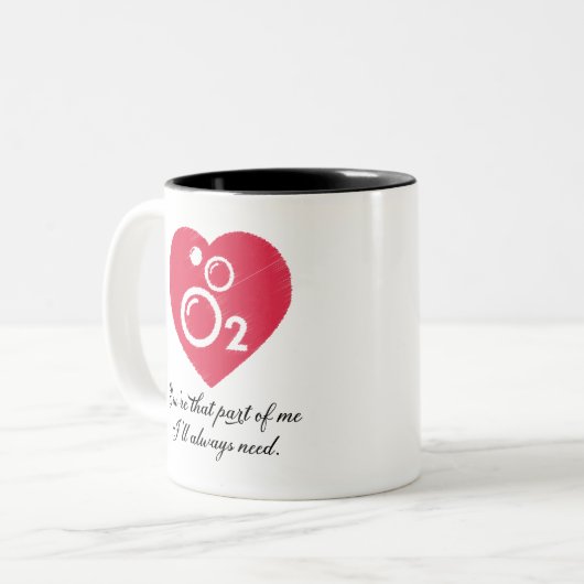 あなたは私はいつだって必要だ。 ツートーンマグカップ (正面左)