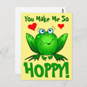 あなたは私をとても可愛いハート ポストカード (正面/裏面)