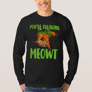 あなたは私をびっくりさせちゃうにゃ!面白い猫好きのためのヴィンテージな猫デザイン Tシャツ