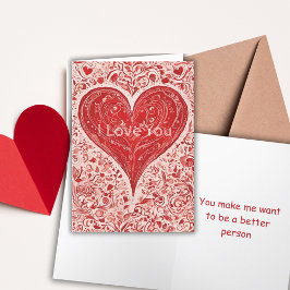 あなたは私をより良い人になりたいと思わせる サンキューカード