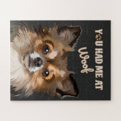 あなたは私をウォフ文字犬のポートレートで飼った ジグソーパズル (横)