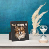 あなたは私をウォフ文字犬のポートレートで飼った フォトプラーク (インサイチュ)