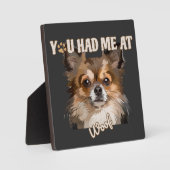 あなたは私をウォフ文字犬のポートレートで飼った フォトプラーク (正面)