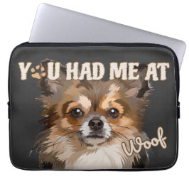 あなたは私をウォフ文字犬のポートレートで飼った ラップトップスリーブ