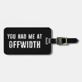 あなたは私をオフワイドロック登山に置いた ラゲッジタグ (正面横)