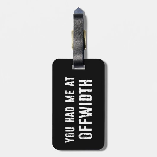 あなたは私をオフワイドロック登山に置いた ラゲッジタグ (裏面縦)