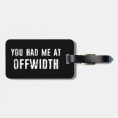 あなたは私をオフワイドロック登山に置いた ラゲッジタグ (裏面横)