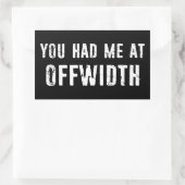 あなたは私をオフワイドロック登山に置いた 長方形シール (バッグ)