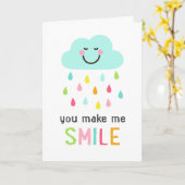あなたは私をスマイル友好感謝していにする カード (黄色い花)