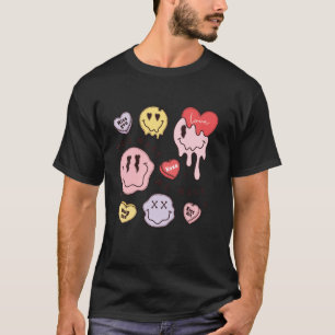 あなたは私をメルトハッピー顔キャンディハートレトロベール Tシャツ