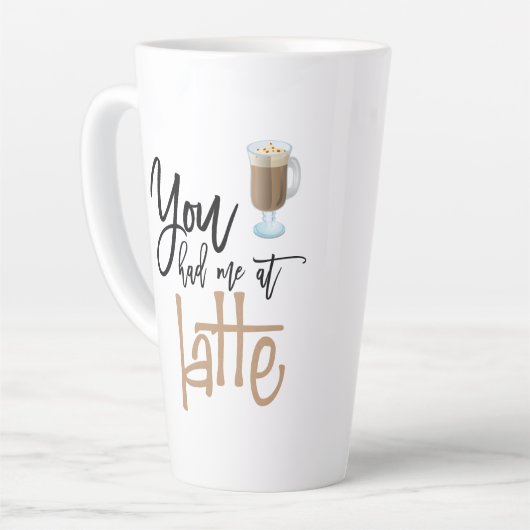 あなたは私をラテおもしろい引用文コーヒーユーモアで飲んだ カフェラテマグ (左アングル)