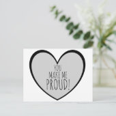 あなたは私を可愛い大誇りを持ったきなハートにする ポストカード (スタンド正面)