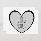 あなたは私を可愛い大誇りを持ったきなハートにする ポストカード (正面/裏面)