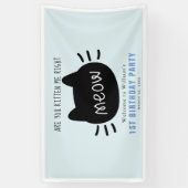 あなたは私を右モーブルー誕生日 横断幕 (縦)