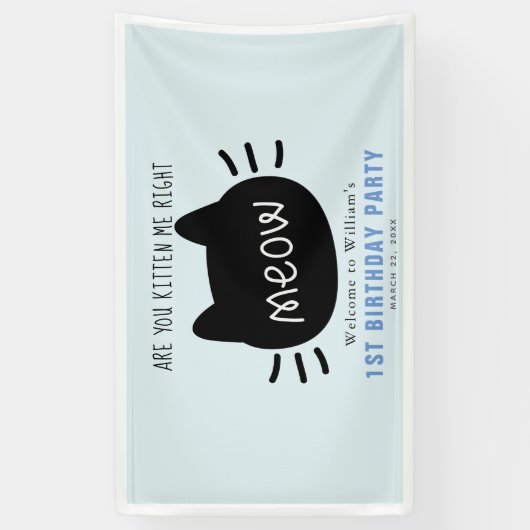 あなたは私を右モーブルー誕生日 横断幕 (縦)