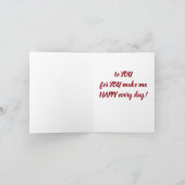 あなたは私を幸せなクリスマスにしてくれる***** シーズンカード (内部)