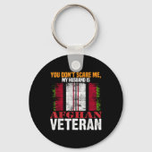 あなたは私を怖がらせる私の夫はアフガニスタンの退役軍人Afg キーホルダー (正面)
