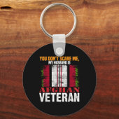 あなたは私を怖がらせる私の夫はアフガニスタンの退役軍人Afg キーホルダー (正面)