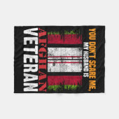 あなたは私を怖がらせる私の夫はアフガニスタンの退役軍人Afg フリースブランケット (正面(横))