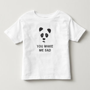あなたは私を悲しませる。悲しいパンダ。 トドラーTシャツ