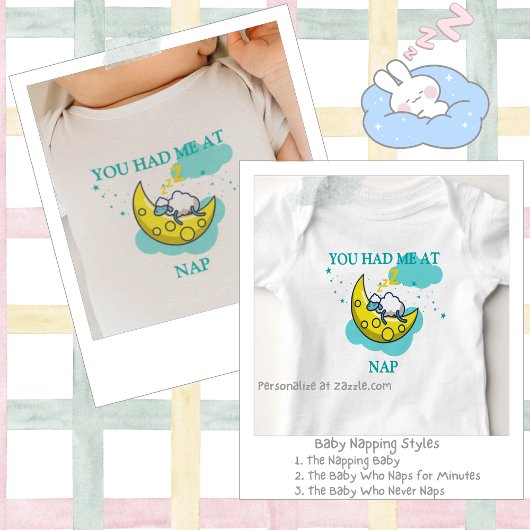 あなたは私を昼寝で持っていた – 眠っている羊 ベビーボディスーツ