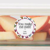 あなたは私を溶かすカラフルハートバレンタインギフト ラベル (貼付)