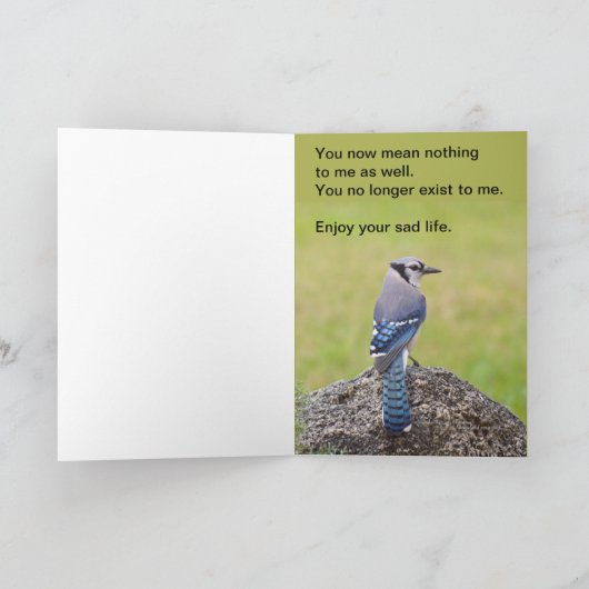 あなたは私を無視してくれてありがとう サンキューカード (内部)