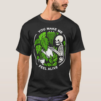 あなたは私を生感じ活のスケルトンガーデニング Tシャツ