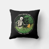 あなたは私を生感じ活の骨格灌水植物T- クッション (裏面)