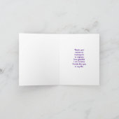 あなたは私を癌の中で支えてくれてありがとう カード (内部)