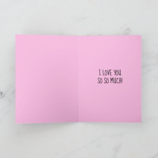 あなたは私を笑わせるパートナーのための愛のカード 案内状 (内部)