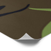 あなたは私を見ることができないおもしろい軍隊グリーンカモフラージュ ポスター (角)