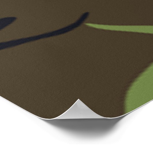 あなたは私を見ることができないおもしろい軍隊グリーンカモフラージュ ポスター (角)