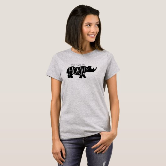 あなたは私を角質なRhinoに作る Tシャツ (正面フル)